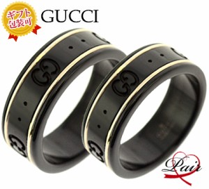 グッチ 225985-I19A1/8061 ペアリング/2個セット/BOXラッピング完備 ブラック 指輪 GUCCI /import