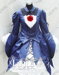 ローゼンメイデン，Rozen Maiden 水銀燈（すいぎんとう） 風 コスプレ衣装+ウィッグ　ハロウィン　イベント仮装　コスチューム   