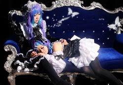 VOCALOID 　ボーカロイド　 　ANTI-THE∞HOLiC 鏡音リン　衣装＋ウイッグ　コスプレ衣装 cosplay コスチューム 