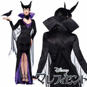 高品質 高級コスプレ衣装 ディズニー 眠れる森の美女 風 Maleficent マレフィセント タイプ Ver.3 