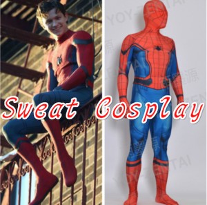 高品質 高級コスプレ衣装 スパイダーマン 風 ジャケット ボディースーツ コスチューム High Quality Custom Made Tom Holland Spiderman