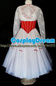 高品質 高級コスプレ衣装 ディズニー メリー・ポピンズ 風 オーダーメイド ドレス Mary Poppins Costume Halloween 