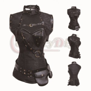 高品質 高級コスプレ衣装 ヴィンテージ コルセット オーダーメイド コスチューム Sexy Women Vintage Gothic Punk Steampunk Overbust