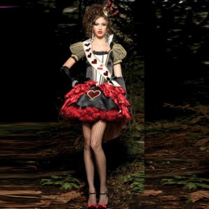 高品質 高級コスプレ衣装 ディズニー 風 ハロウィン イースターワンダーランド Queen of Hearts ハートの女王 タイプ ドレス 