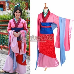 高品質 高級コスプレ衣装 ディズニー風 ムーラン ファ・ムーラン姫 タイプ Customized Hua Mulan Costume Princess Dress Movie Ver.5