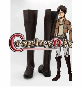 高品質 高級 オーダーメイド ブーツ 靴 コスプレ衣装 進撃の巨人 風 エレン タイプ Attack on Titan Cosplay Boots Eren Jaeger Ackerman