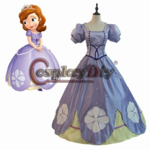 高品質 高級コスプレ衣装 ディズニー風 ちいさなプリンセス ソフィア タイプ ドレス オーダーメイド Princess Sophia Fancy Dress