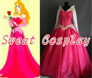 高品質 高級コスプレ衣装 眠れる森の美女 風 オーロラ姫 タイプ オーダーメイド ドレス Sleeping Beauty Princess Aurora Costume