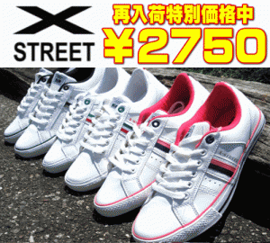 ローカット エックスストリート X-STREET 249 コートシューズ レディース スニーカー ワトフォード モデル 靴 ホワイト 白  22.5〜24.5