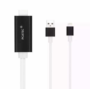 【送料無料】Lightning To HDMI＆USB Cable充電ケーブル HDMI/USB 1080P HDMI変換 ケーブル 挿すだけ  設定不要 