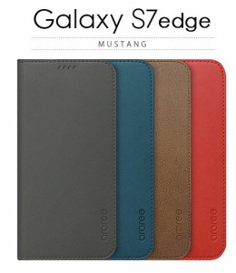 スマホケース　手帳型　Galaxy S7 edge SC-02H   SCV33   MUSTANG  ギャラクシー