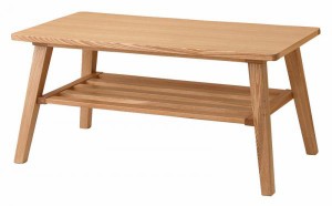 送料無料 天然木 北欧スタイル  【Milka】ミルカ  ローテーブル 棚付きテーブル センターテーブル 棚付き テーブル 幅80cm 木製   