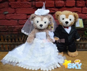 【1万円以上送料無料】ダッフィーコス 超豪華ウェディングドレス&スーツセット★wedding dress 衣装 duffy ディズニー 通販 ぬい