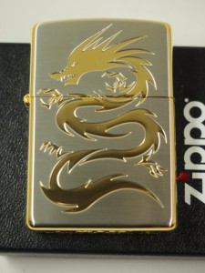 ジッポーZippo　タトゥー ドラゴン（竜 龍）シルバーゴールド 金銀 SSG-2