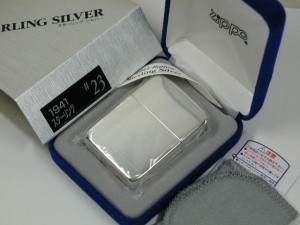 Zippoジッポー1941レプリカスターリングシルバー23 Silver925純銀無垢ケース新品