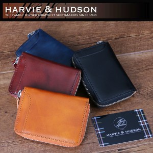 HARVIE&HUDSON ハービーアンドハドソン イタリアキャピタルレザー ラウンド 小銭入れ カードケース HA-5006 色選択