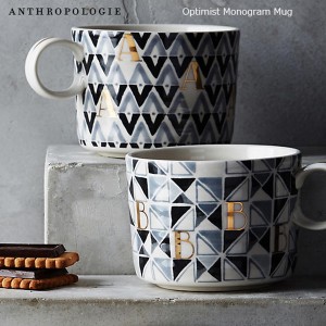 ANTHROPOLOGIE アンソロポロジー イニシャルマグカップ Optimist Monogram Mug