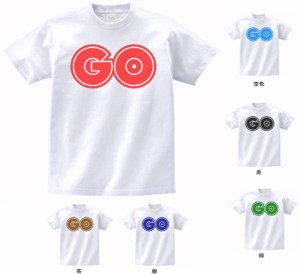 おもしろ　Tシャツ　GO　白