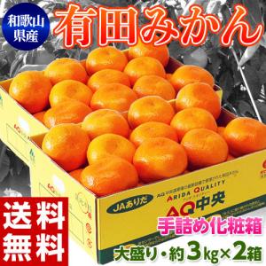 みかん ミカン お歳暮 ギフト 和歌山産 手詰め 有田みかん 2Lサイズ 約3kg×2箱 (計約6kg) 送料無料 big_dr