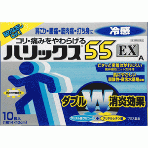 【第3類医薬品】【ライオン】　ハリックス55EX　冷感　10枚入り