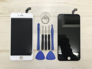 iPhone6 Plus フロントパネル ( 純正再生品 ) 激安 白/黒 工具付 ( 純正液晶純正IC ) アイフォン ガラス 画面 液晶 修理 交換 1枚