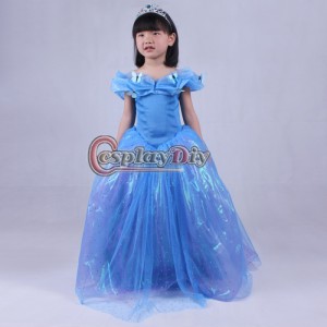 高品質 高級コスプレ衣装 映画 ディズニー シンデレラ 風 ドレス オーダーメイド Cinderella dresses Frozen princess 子供用 キッズ