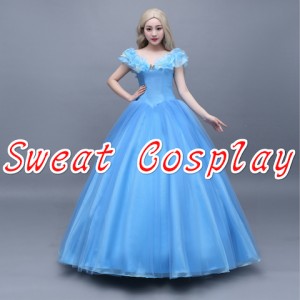 高品質 高級コスプレ衣装 ディズニー 風 シンデレラ プリンセス タイプ オーダーメイド ドレス Cinderella dress adult women Princess