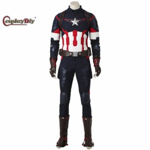 高品質 高級コスプレ衣装 キャプテン アメリカ 風 スティーブ ロジャース タイプ Avengers- Age of Ultron Captain America Steve Rogers