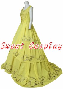 高品質 高級コスプレ衣装 ディズニー 美女と野獣 風 プリンセス ベル タイプ ドレス Princess Belle Dress 2017 Beauty and the Beast