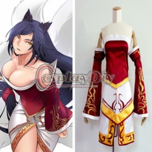 高品質 高級コスプレ衣装 League of Legends リーグ・オブ・レジェンズ 風 オーダーメイド ドレス Cosplay LOL Ahri Dress Costume