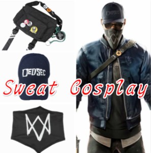 高品質 高級コスプレ衣装 Watch Dogs 2 - ウォッチドッグス2 風 Watch Dogs 2 cosplay costume accessories Watch Dogs mask cap and bag