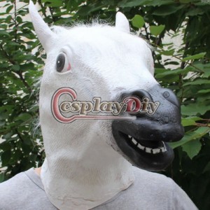 高品質 高級 コスプレ道具 オーダーメイド マスク 仮面 馬 うま ホース Halloween Horse Mask Lates Masquerade Party 