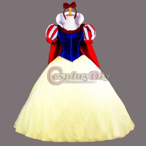高品質 高級コスプレ衣装 ハロウィン ディズニー プリンセス ドレス 白雪姫 風 Snow White Princess Dress with Cape Cosplay Christmas