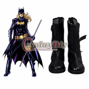 高品質 高級 オーダーメイド ブーツ 靴 バットマン 風 バットガール タイプ Batman Cosplay Shoes Batgirl Customes Boots Version 02