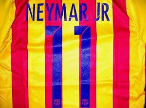 子供用 K134 16 バルセロナ NEYMAR JR*11 ネイマール 黄赤 ゲームシャツ パンツ付 /サッカー/キッズ/ジュニア/ユニフォーム 