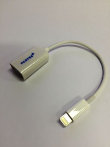  iPad pro/air/mini/iPad4/iPhone7/6/6s対応USB カメラ変換アダプタケーブル（オスーメス）