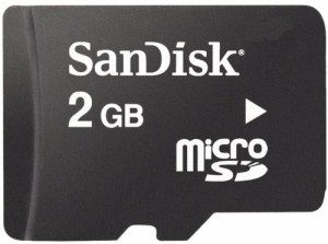 2GB サンディスク マイクロSDカード 2GB Sandisk microSDカード 2GB 安心保障1年付 携帯電話用 バルク品 カードケース付属