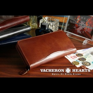 VACHERON HEARTS ヴァセロンハーツ キャピタルレザー ラウンドウォレット 長財布 本革 VH-1011 選択 定価19440円