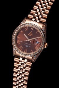 送料無料 エルジン 腕時計  FK1402PG-CH ロイヤルウォッチ 天然ダイヤモンド1石配置 10年電池 腕時計 チョコレートブラウン  ELGIN