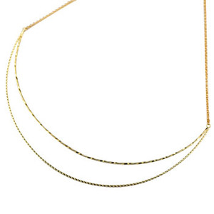 2連ネックレス イエローゴールドk18 18金 地金 チョーカー シンプル レディース 送料無料の通販はau Pay マーケット ジュエリー工房アトラス