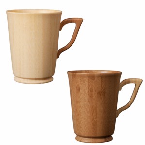 RIVERET 竹製 マグカップ ペアセット LサイズとLサイズ 木製 ギフトBOX入り 日本製 / 木製 / コーヒーカップ