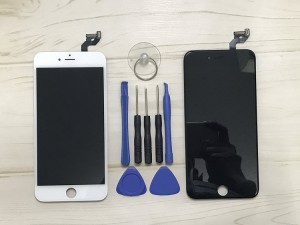 iPhone6S Plus フロントパネル ( 純正再生品 ) 激安 白/黒 工具付 ( 純正液晶純正IC ) アイフォン ガラス 画面 液晶 修理 交換 1枚