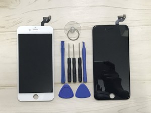 iPhone6S Plus フロントパネル ( 純正再生品 ) 激安 白/黒 工具付 ( 純正液晶純正IC ) アイフォン ガラス 画面 液晶 修理 交換　1枚
