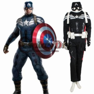 高品質 高級コスプレ衣装 キャプテン アメリカ アベンジャーズ 風 オーダーメイド Captain America Black Version 