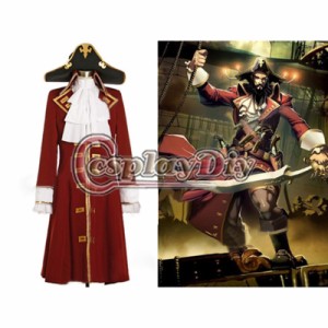 高品質 高級コスプレ衣装 パイレーツ・オブ・カリビアン 風 キャプテン・スカーレット タイプ Pirate Captain Scarlet And Black