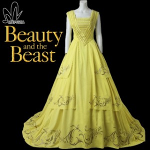 高品質 高級コスプレ衣装 ディズニー 美女と野獣 風 プリンセス ベル タイプ ドレス Princess Belle Dress Beast Belle long dress 