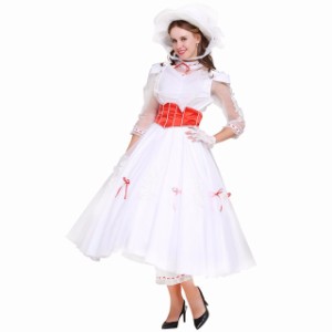 高品質 高級コスプレ衣装 ディズニー メリー・ポピンズ プリンセス 風 オーダーメイド ドレス Mary Poppins Dress Costume Wedding 