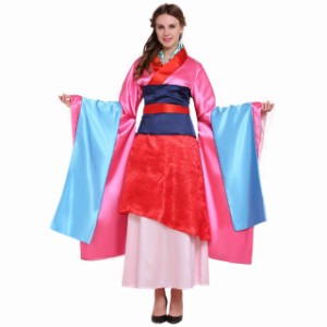 高品質 高級コスプレ衣装 ディズニー風 ムーラン ファ・ムーラン姫 タイプ オーダーメイド Asian Hua Mulan Dress Costume Women 