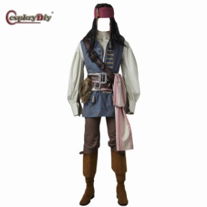 高品質 高級コスプレ衣装 パイレーツ・オブ・カリビアン 風 ジャック・スパロウ タイプ Pirates of the Caribbean Captain Jack Sparrow