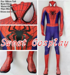 高品質 高級コスプレ衣装 スパイダーマン 風 ジャケット ボディースーツ コスチューム Spiderman Costume With Mask Attached Spandex